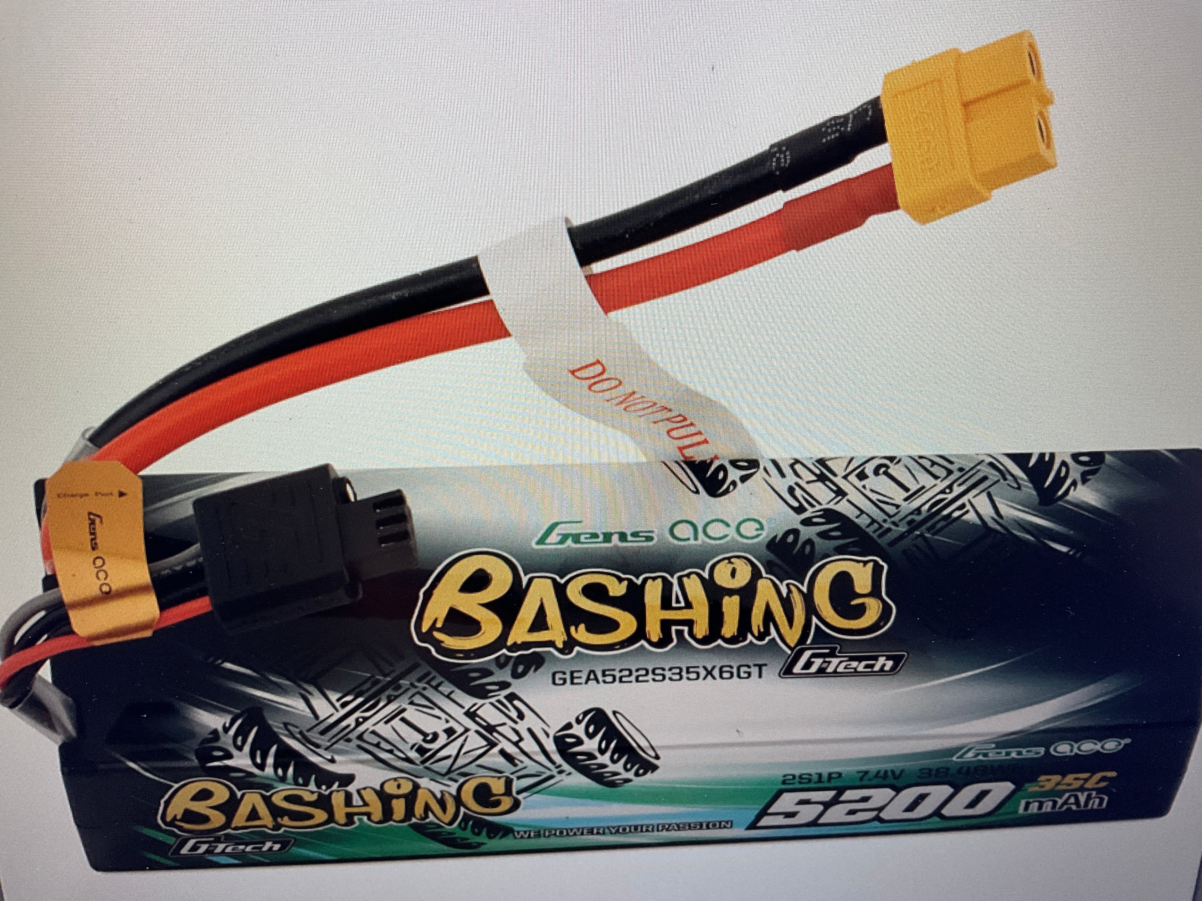 Gens Ace 2S G-Tech Smart &quot;Bashing&quot; LiPo Battery 35C (7.4V/5200mAh) w/XT-60