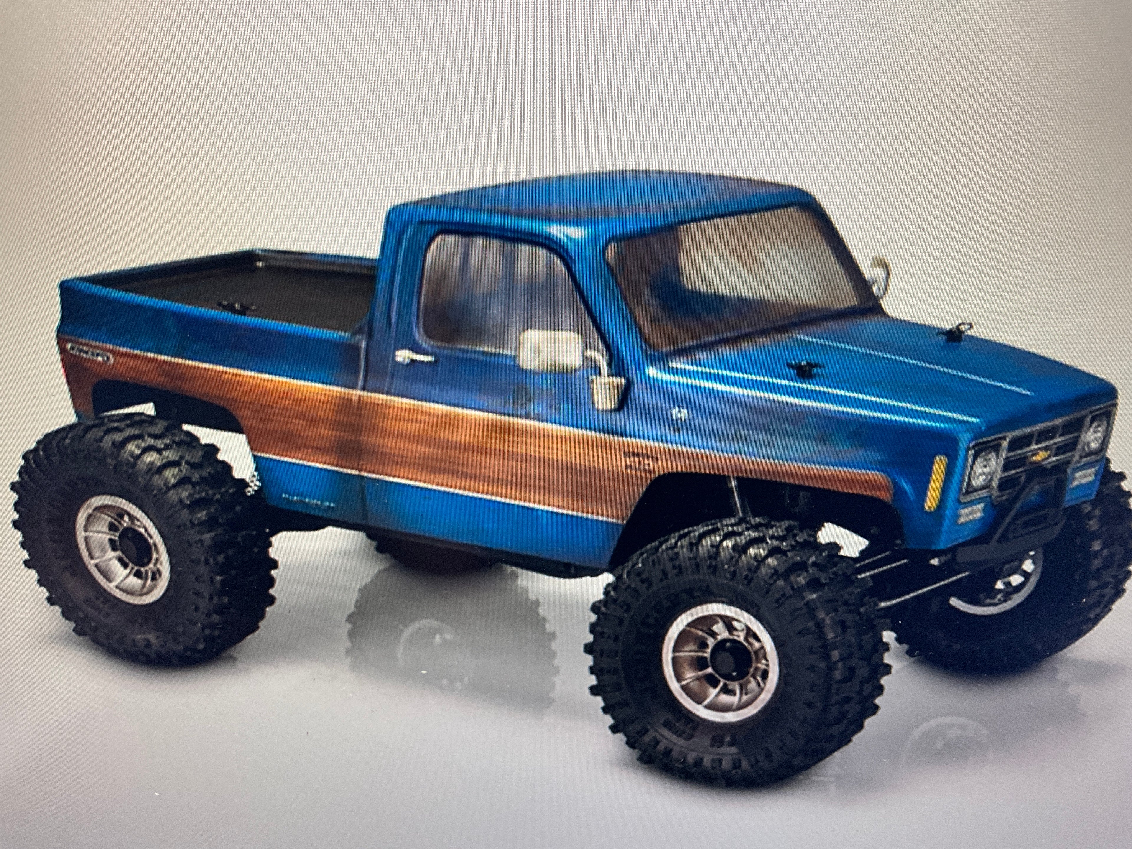 JConcepts Tucked 1978 Chevy K10 Rock Crawler "Pre-Trimmed" Body (Clear) (12.3")
