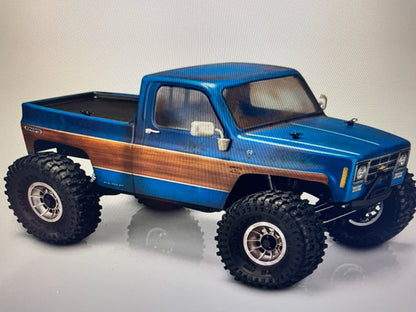 JConcepts Tucked 1978 Chevy K10 Rock Crawler "Pre-Trimmed" Body (Clear) (12.3")