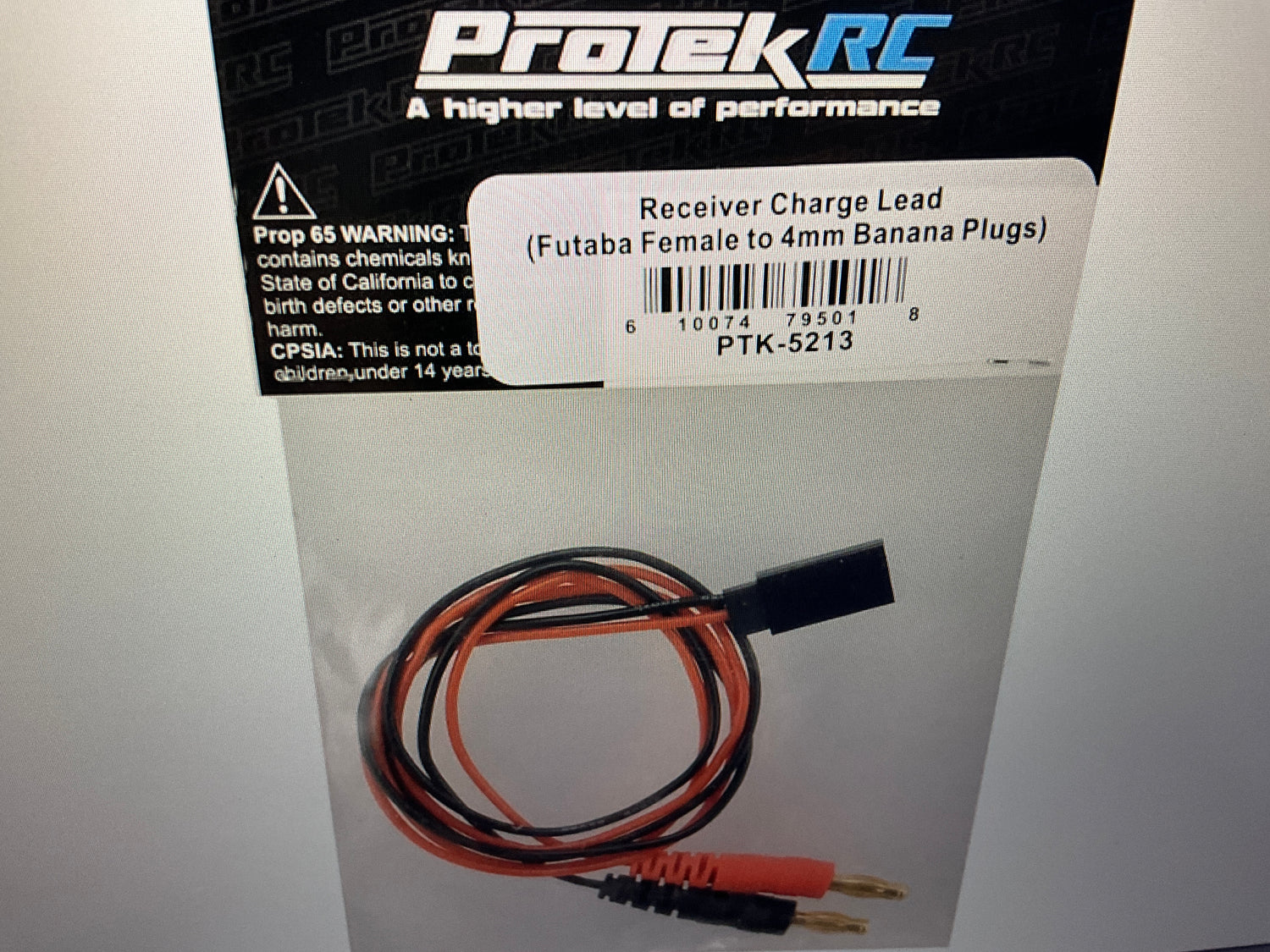 ProTek RC Receiver Charge Lead (Futaba Female to 4mm Banana Plugs)