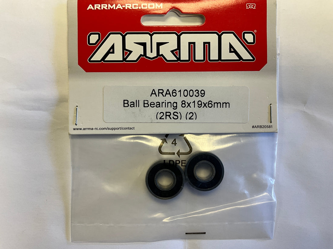 ARRMA Ball Bearing 8x19x6mm (2RS) (2)