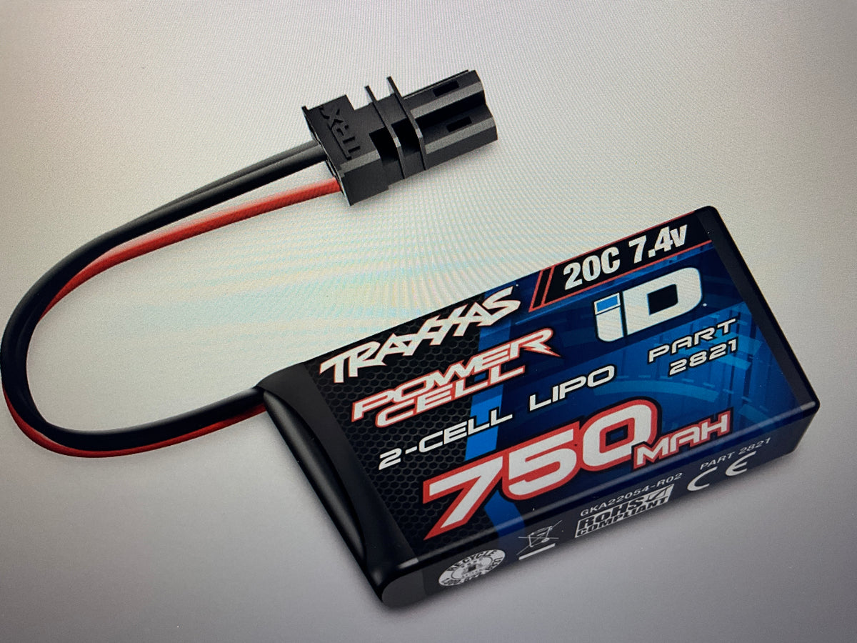 750 mAh 7.4 Volt 2-Cell LiPo Battery
