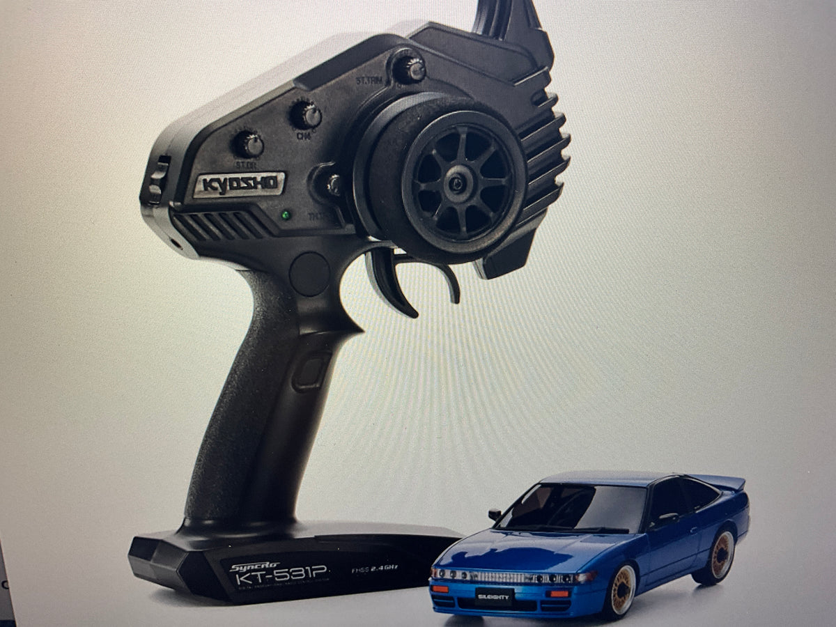 Kyosho MA-020 AWD Mini-Z ReadySet w/Nissan Sileighty Blue Body w/KT-531P 2.4GHz Radio
