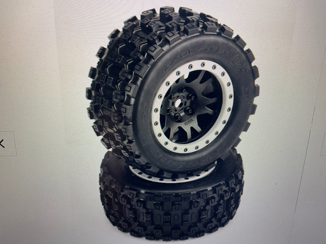 1/5 Badlands MX43 Pro-Loc F/R X-MAXX MTD 24mm Blk/Gry Impulse (2)