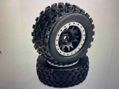 1/5 Badlands MX43 Pro-Loc F/R X-MAXX MTD 24mm Blk/Gry Impulse (2)