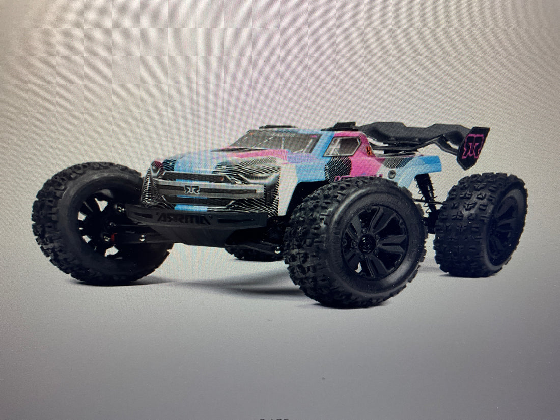 ARRMA 1/8 KRATON 6S 4X4 RTR Brushless Speed Truck, Blue/Pink