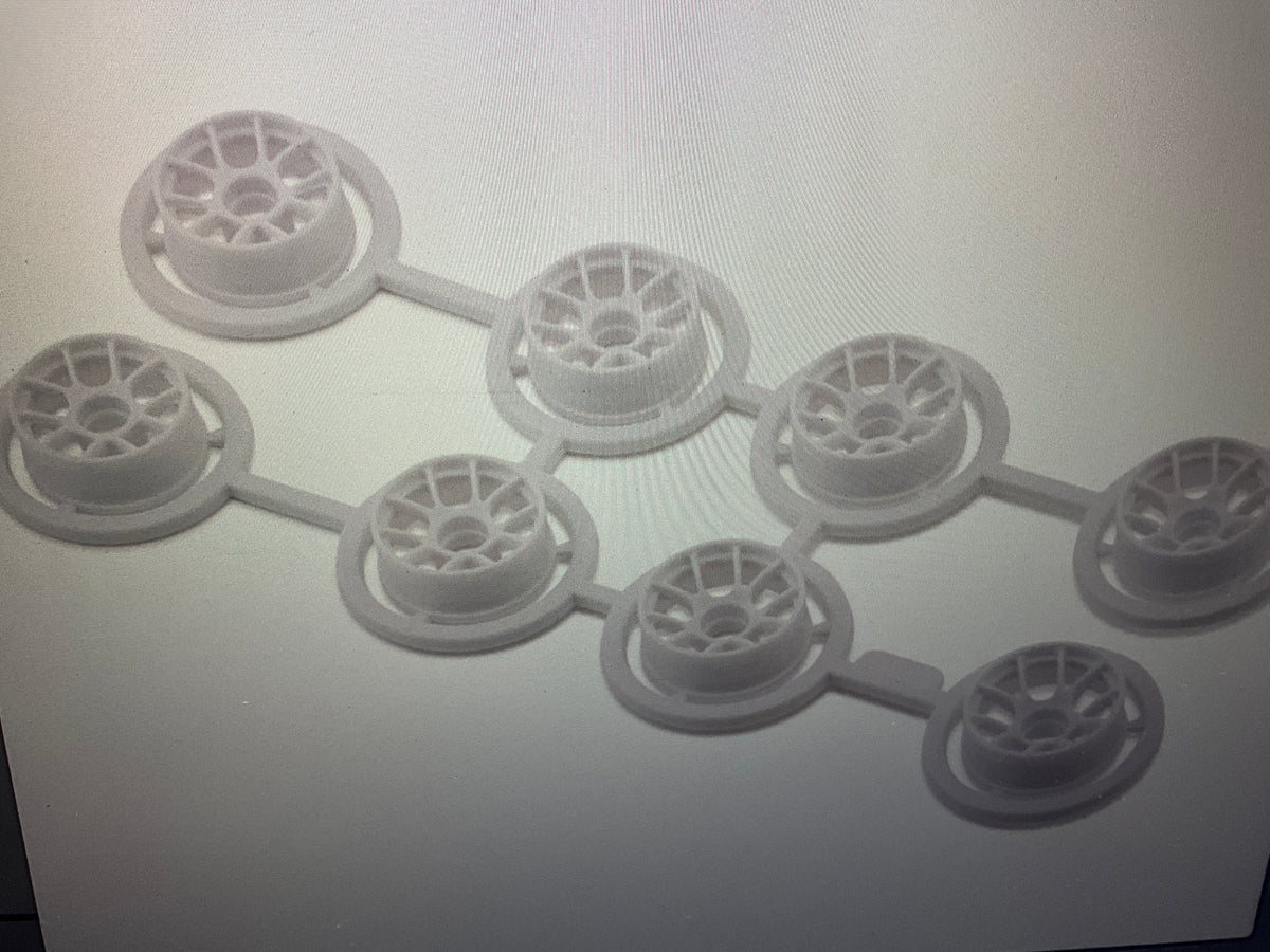 Yeah Racing 1/28 RWD Mini-Z Plastic 10-Spoke Narrow Wheel Set (White) (Offset 0,+1,+2,+3)
