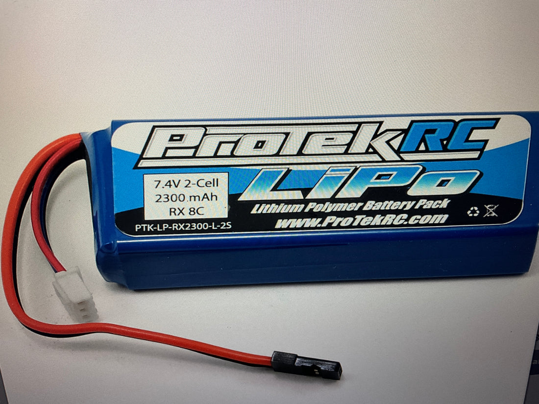 ProTek RC LiPo Receiver Battery Pack (7.4V/2300mAh) (Mugen/AE/8ight-X) (w/Balance Plug)