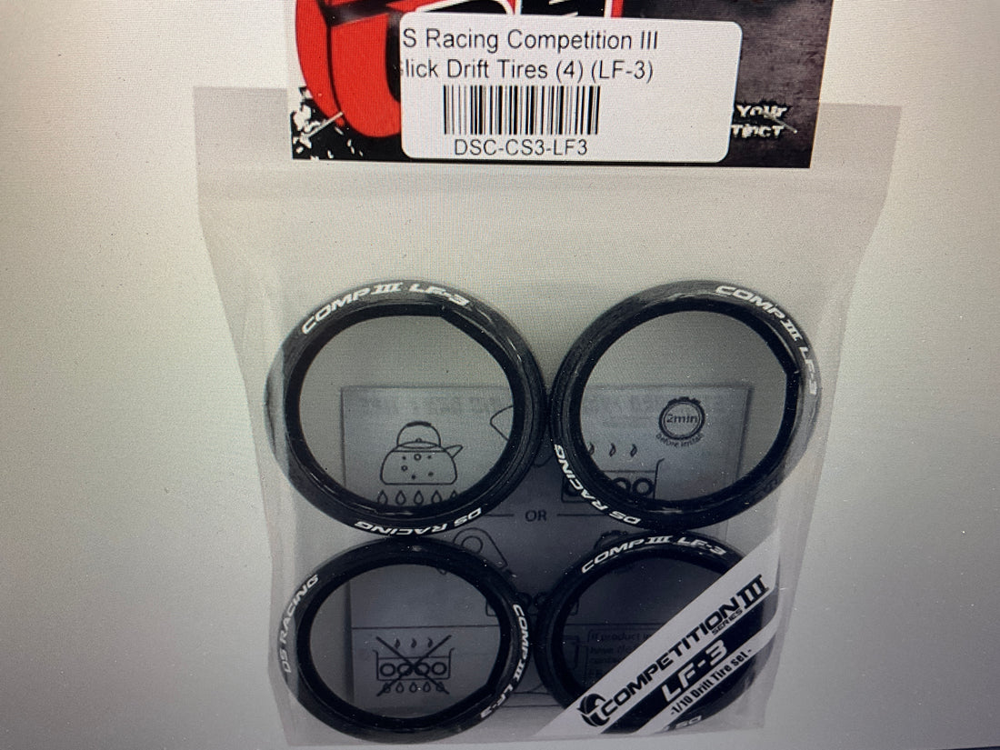 DS Racing Competition III Slick Drift Tires (4) (LF-3)