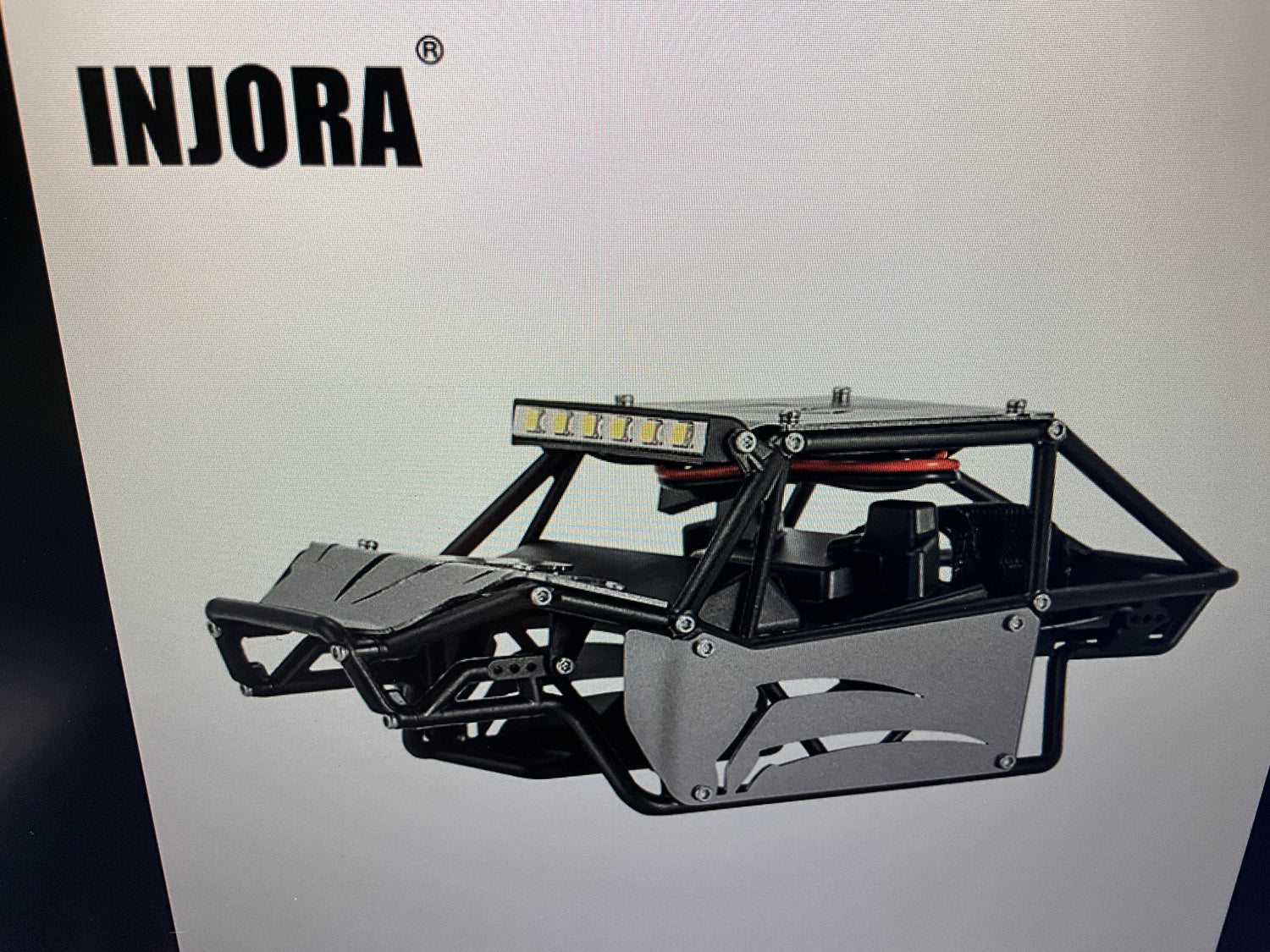 INJORA Nylon Rock Buggy Body with Metal Spider Panels for 1/24 SCX24