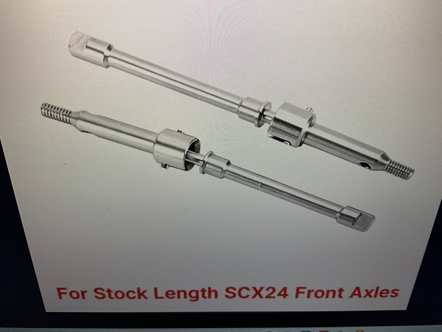 INJORA Front Steel Dogbone Shafts for INJORA SCX24 Axles