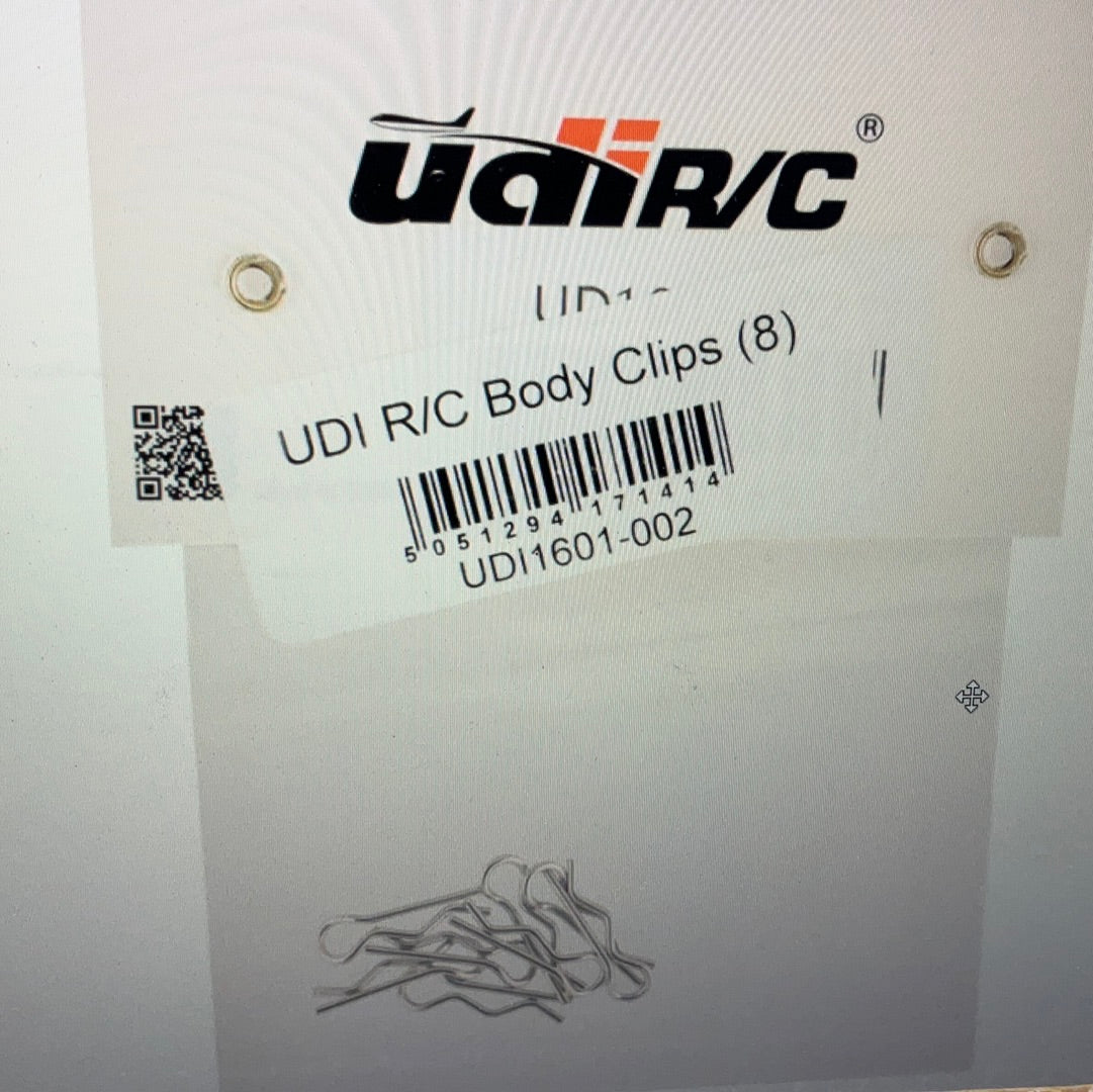 UDI RC 1/16 Body Clips (8)