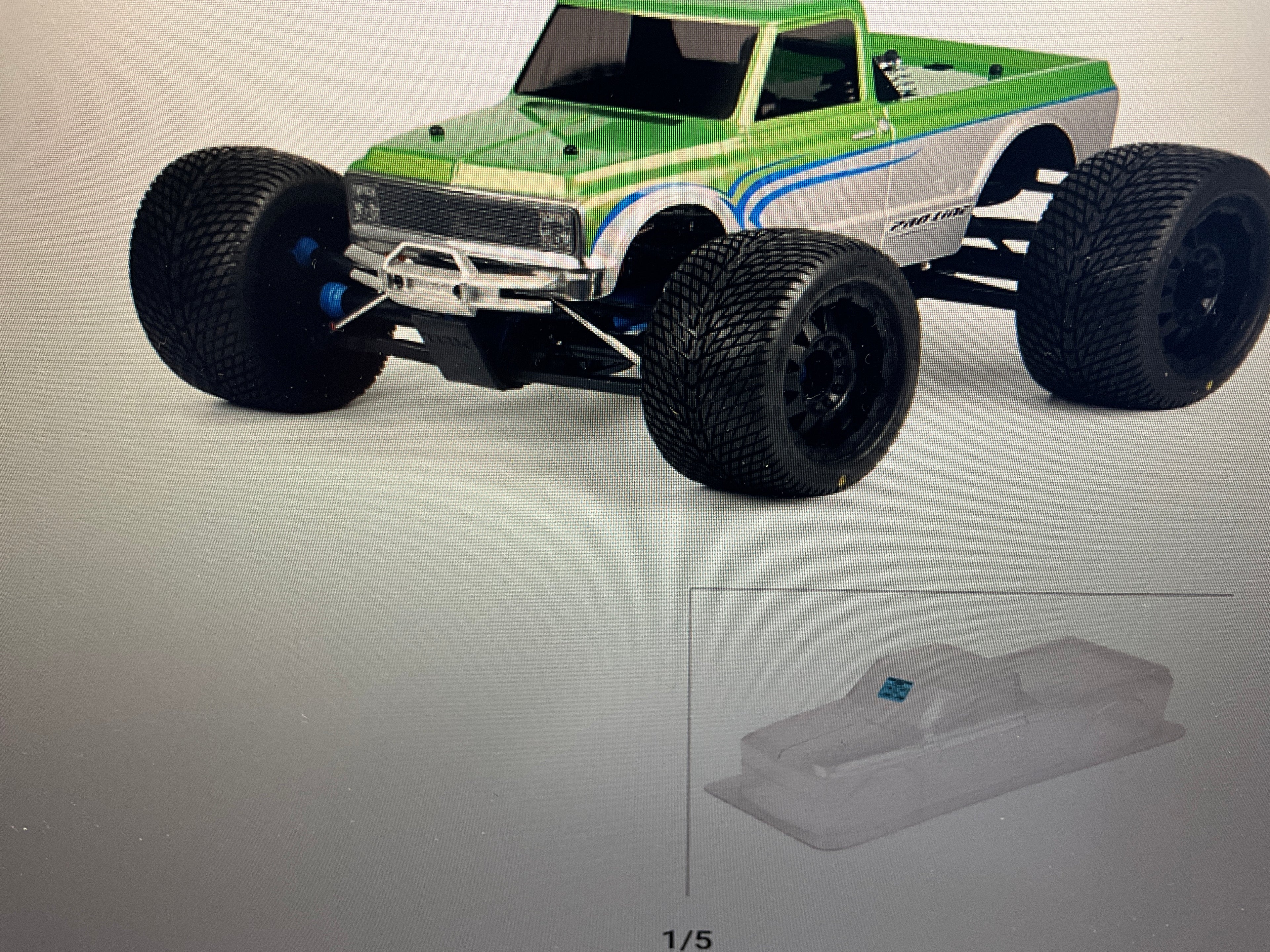 Pro-Line Racing 1/8 1972 Chevy C-10 Long Bed Clear Body: Monster Truck