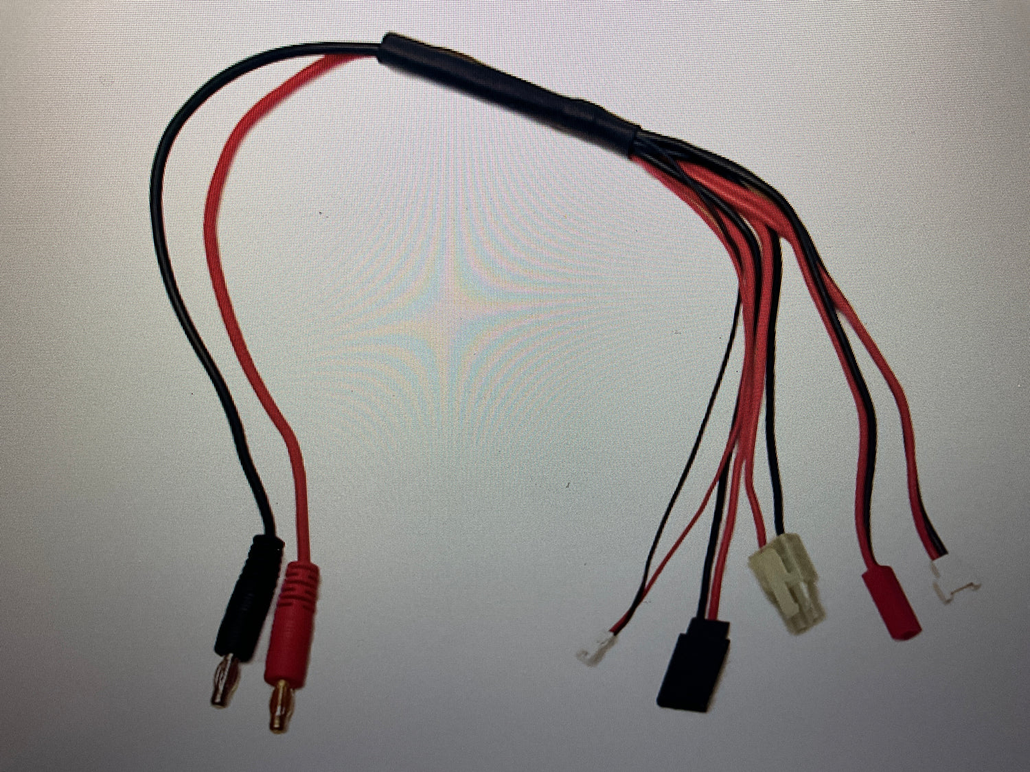 Racers Edge 5-Function Mini/Micro Charge Adapter to Male 4mm Bullets-300mm
