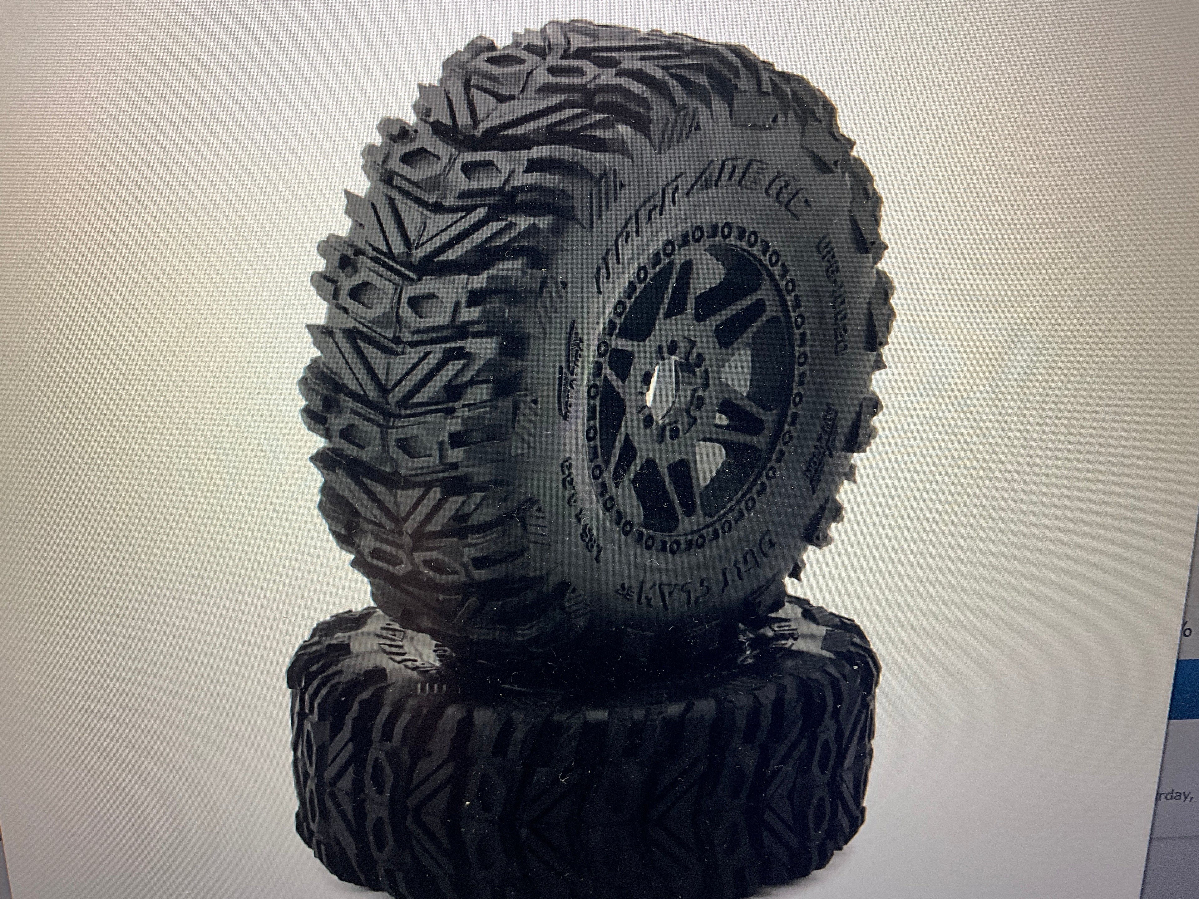 UpGrade RC Dirt Claw SC 2.2/3.0" Pre-Mounted BELTED Short Course Truck Tires (2) (17mm/14mm/12mm Hex)