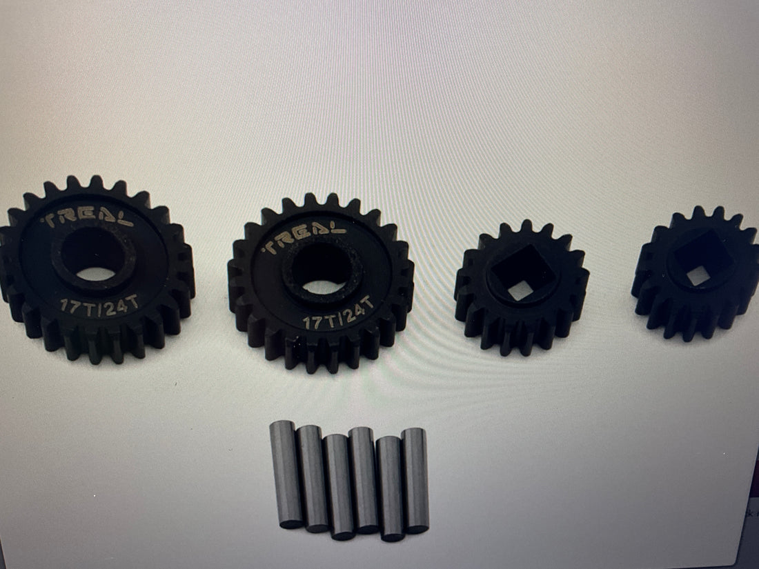 Treal Hobby Axial UTB18 Hardened Steel Overdrive Portal Gears (17T/24T) (21% Overdrive)