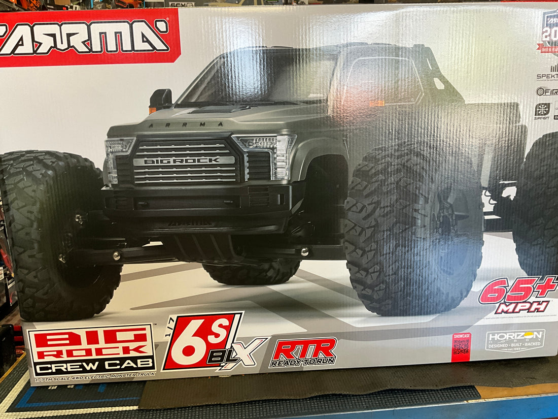 ARRMA 1/7 BIG ROCK 6S 4X4 BLX Monster Truck RTR,Black