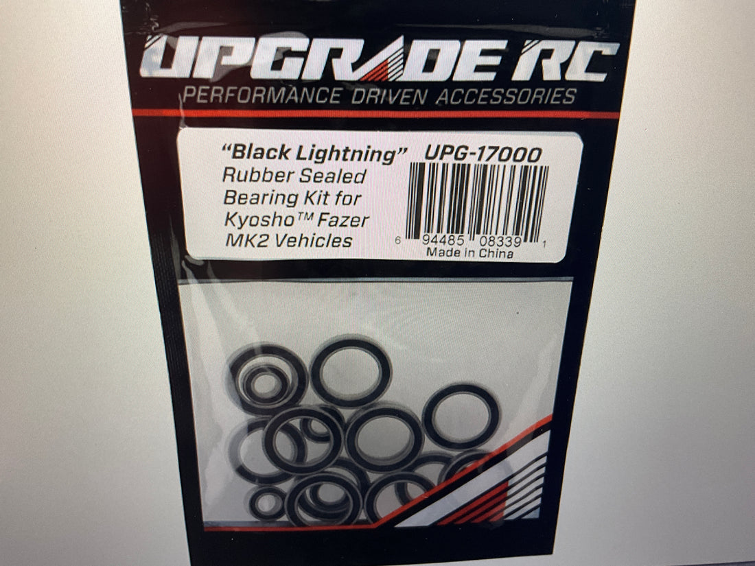 UpGrade RC "Black Lightning" Rubber Sealed Bearing Kit for Kyosho® Fazer Mk2