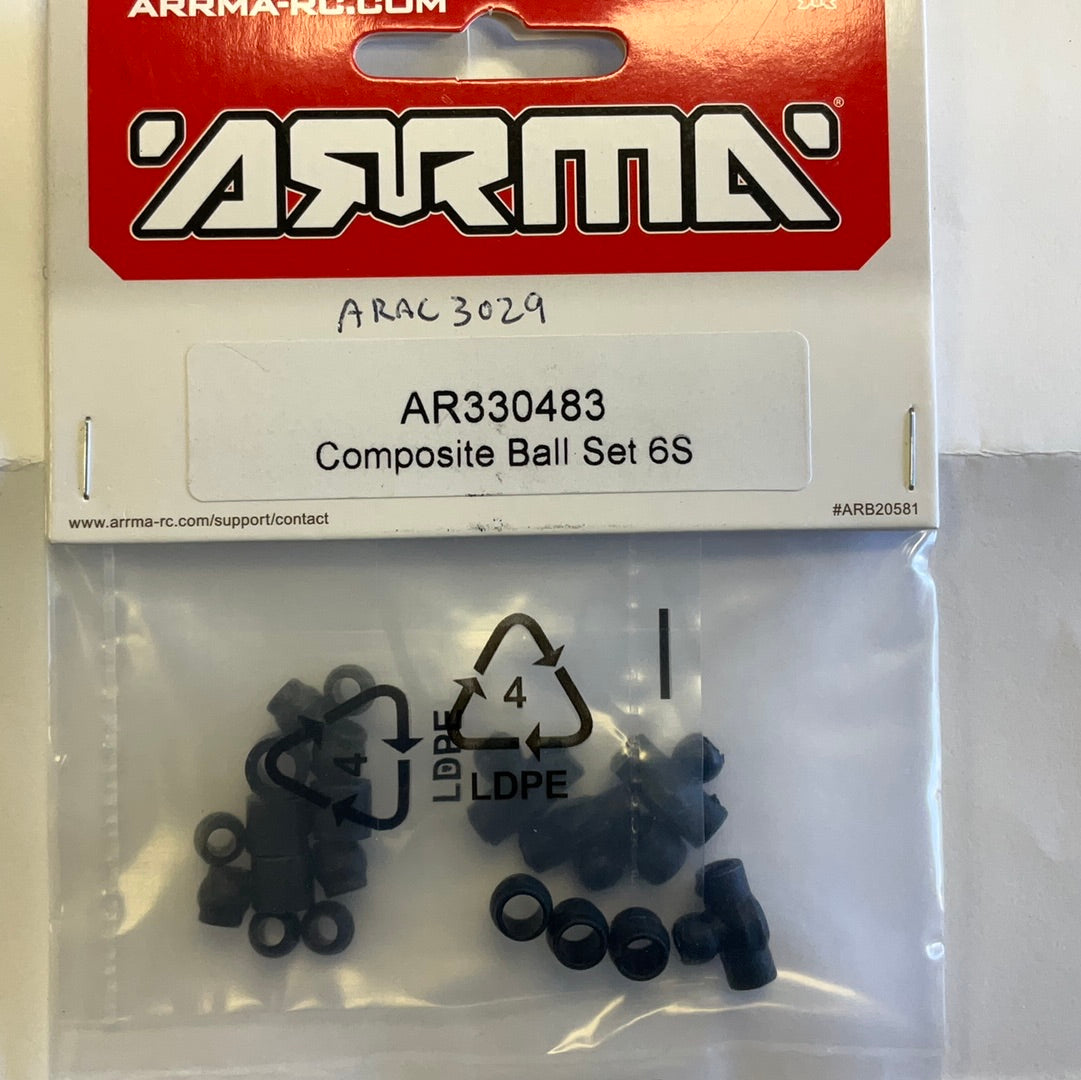 ARRMA Composite Ball Set 6S AR330483