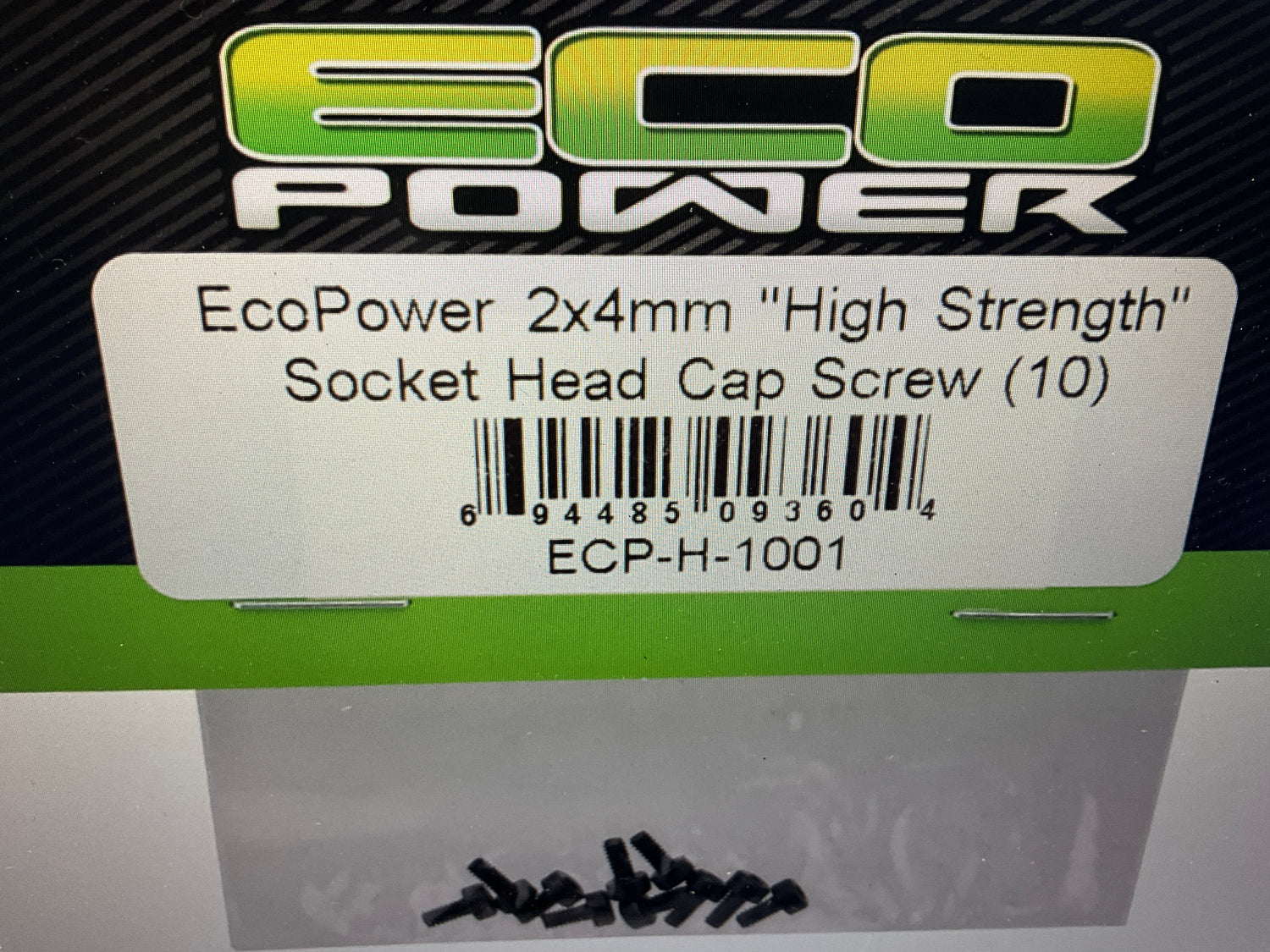 EcoPower 2mm "High Strength" Steel Socket Head Cap Screws (10) (2x4mm)