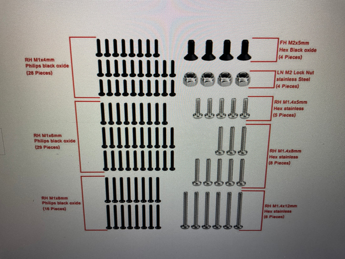 HOT RACING Steel Hardware Set, 1/30 Axial SCX30