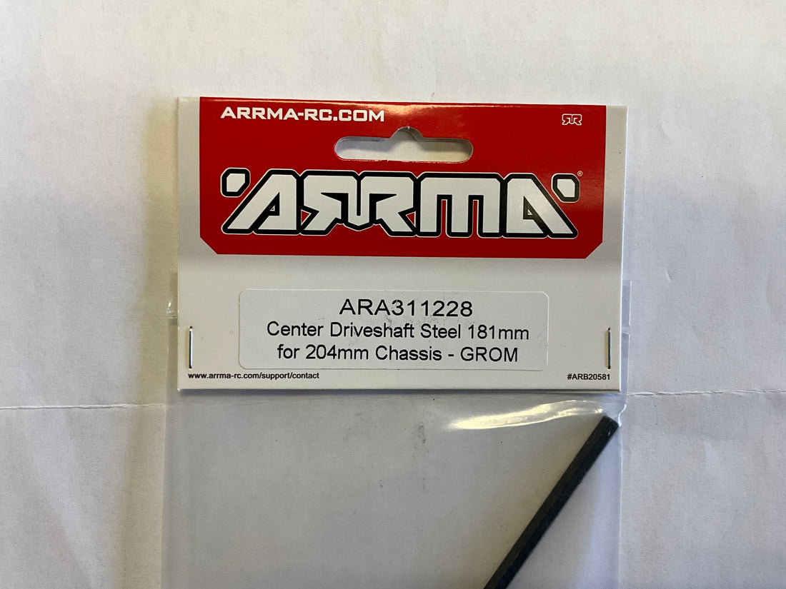 ARRMA Center Driveshaft Steel 181mm for 204mm Chassis: GROM