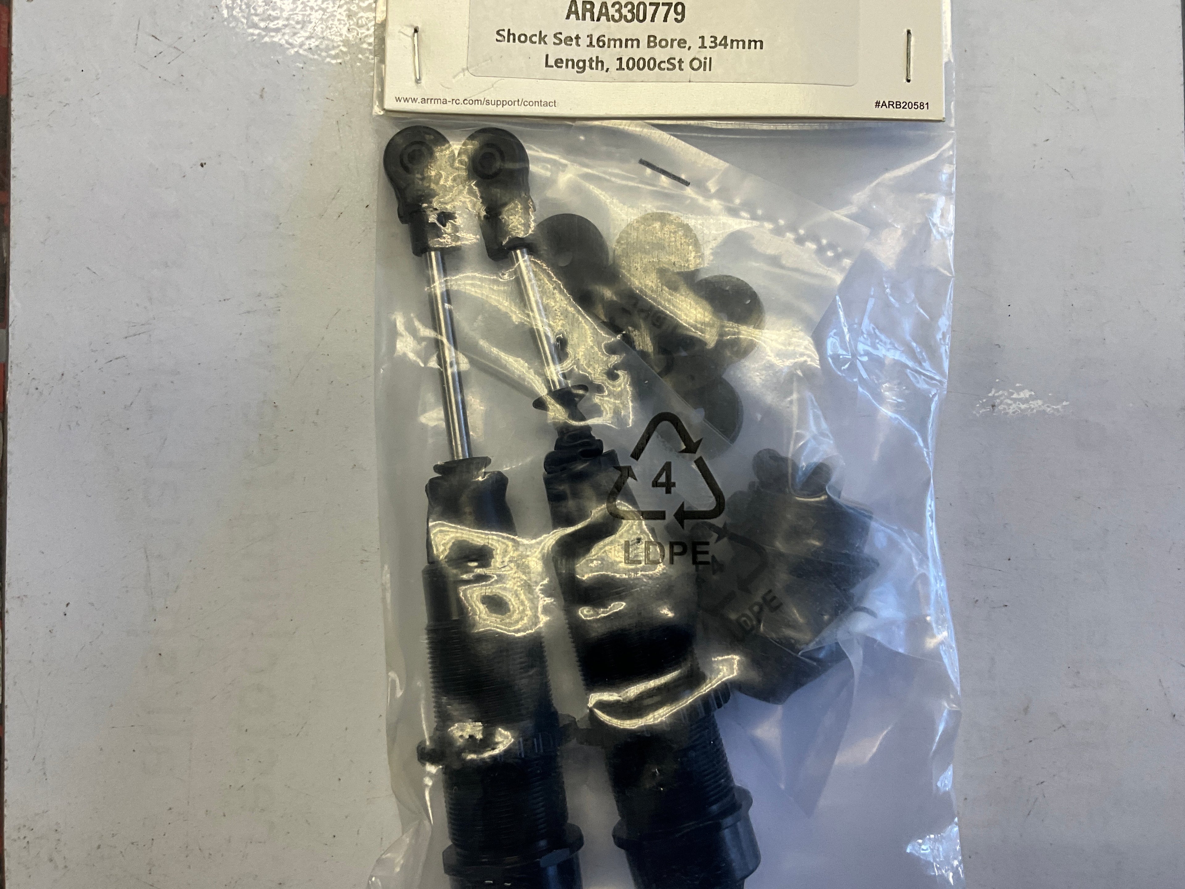 ARRMA Shock Set Bore:16mm, Length:134mm Piston: 8x1.3mm Oil:1000cst