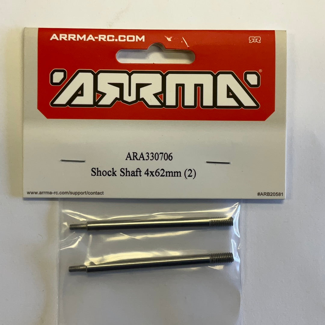 ARRMA Shock Shaft, 4 x 62mm (2)