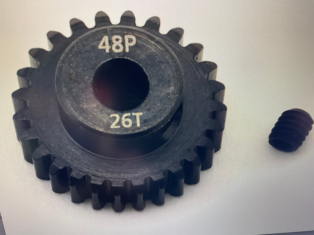 EcoPower Lightweight Steel 48P Pinion Gear (3.17mm Bore) (26T)