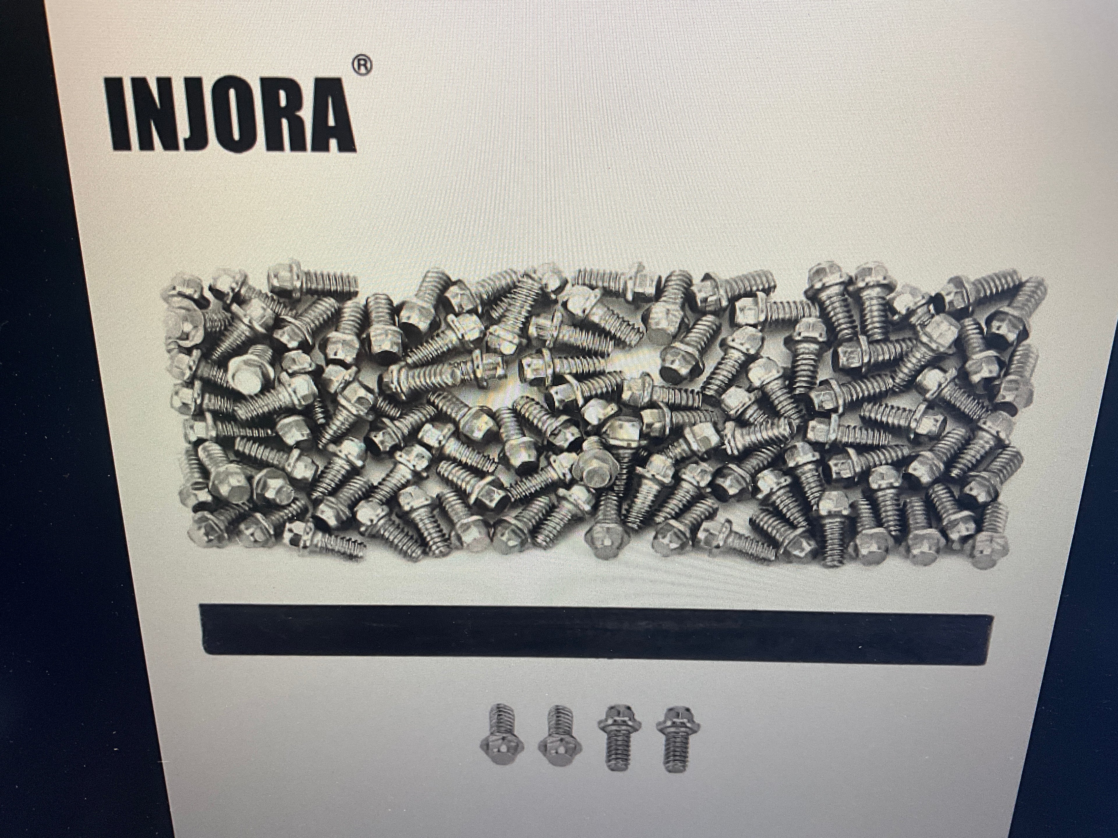 INJORA 100Pcs M1.4*3mm Hex Flange Bolts Hex Screws for INJORA 1.0" Wheel Rims