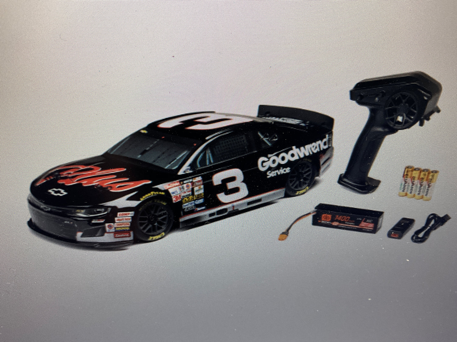 LOSI 1/12 Losi NASCAR RCR No. 3 GM Goodwrench (Battery &amp; Charger Included)