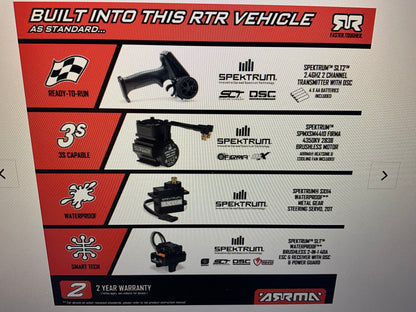 1/12 ARRMA INFRACTION GROM 3S (Battery &amp; Charger Included)