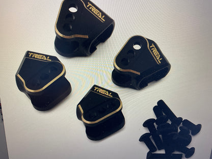 Treal Hobby Redcat Ascent/Gen9 Brass Lower Link Mounts (Black) (4) (44.4g)
