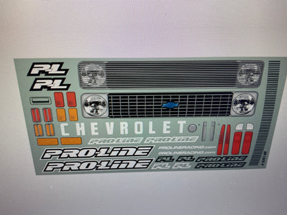 Pro-Line Racing 1/8 1972 Chevy C-10 Long Bed Clear Body: Monster Truck