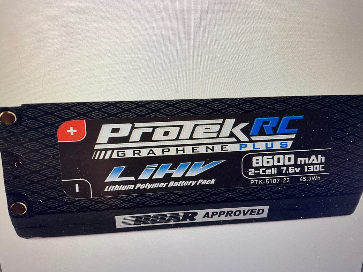 ProTek RC 2S 130C Low IR Si-Graphene + HV LiPo Battery (7.6V/8600mAh) w/5mm Connectors (ROAR Approved)