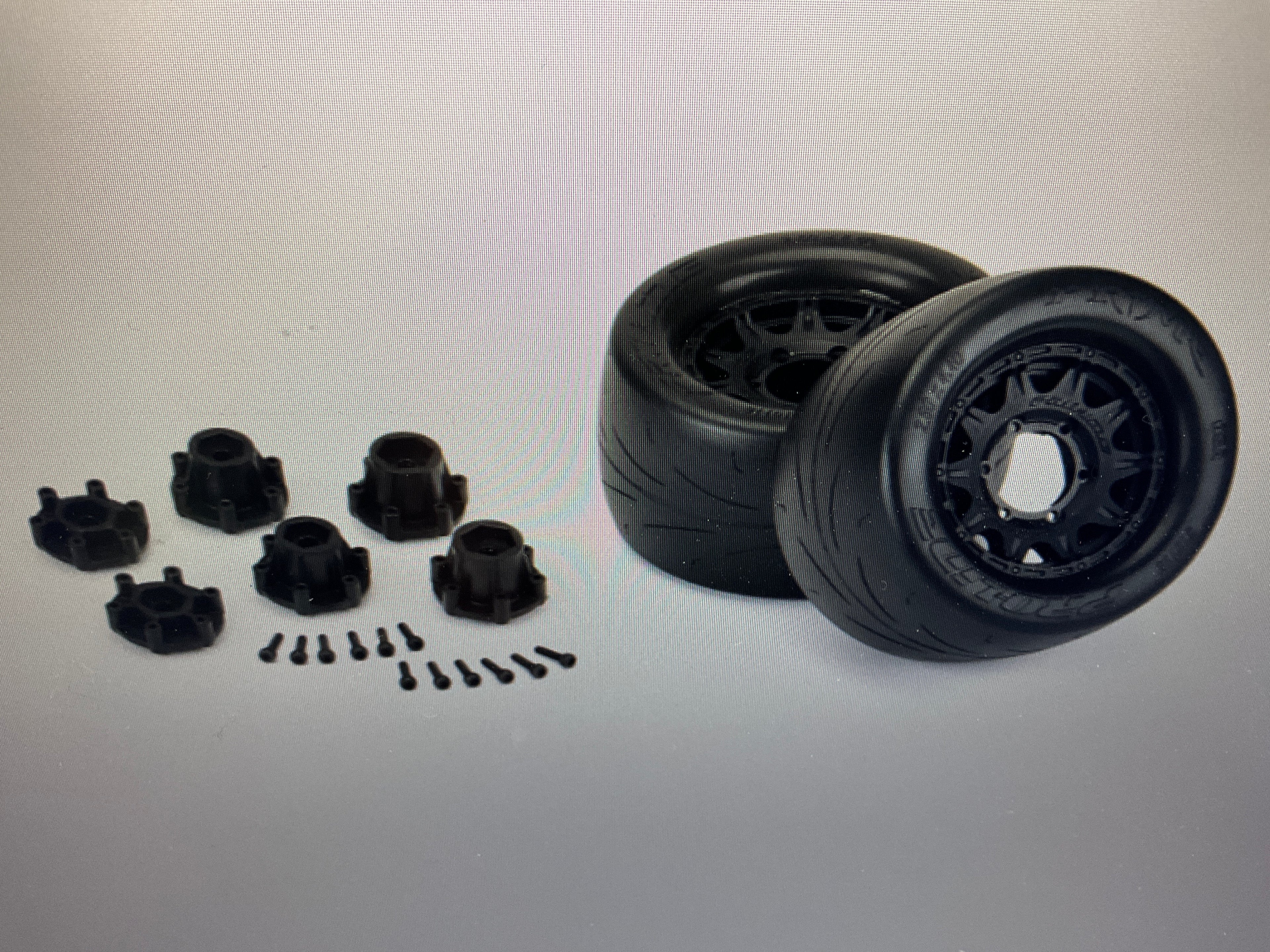 1/10 Prime F/R 2.8" Street MT Tires Mounted 12mm/14mm Black Raid (2)