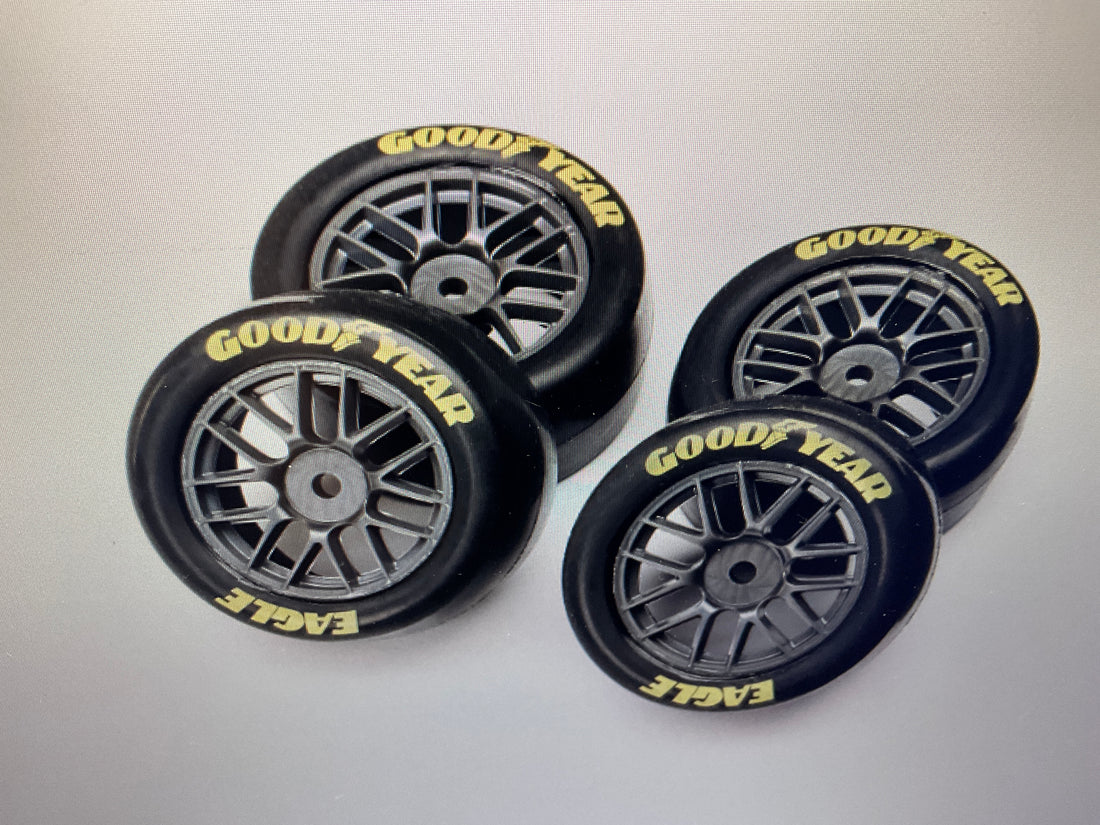 Losi Goodyear Eagle Mounted Tires, Medium (4): NASCAR