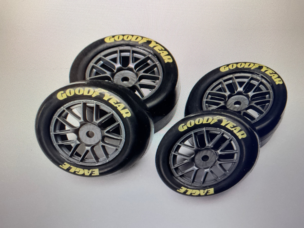 Losi Goodyear Eagle Mounted Tires, Medium (4): NASCAR