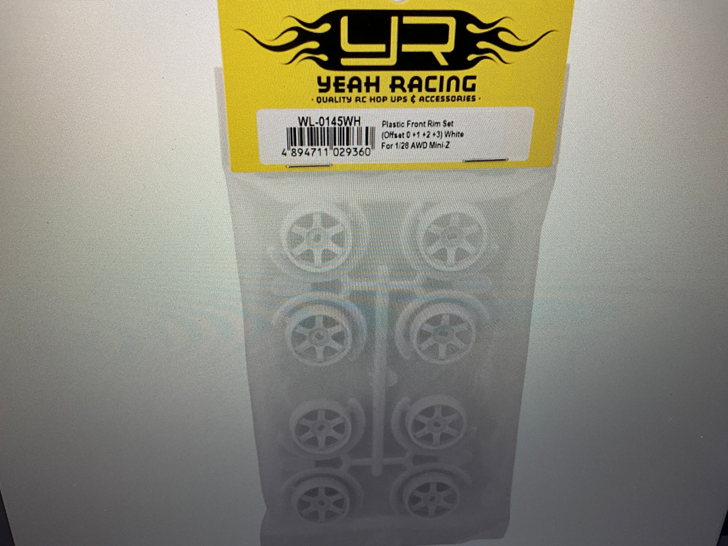 Yeah Racing Mini-Z AWD 8.5mm 5-Spoke Narrow Rims Set (White) (0mm/+1mm/+2mm/+3mm)
