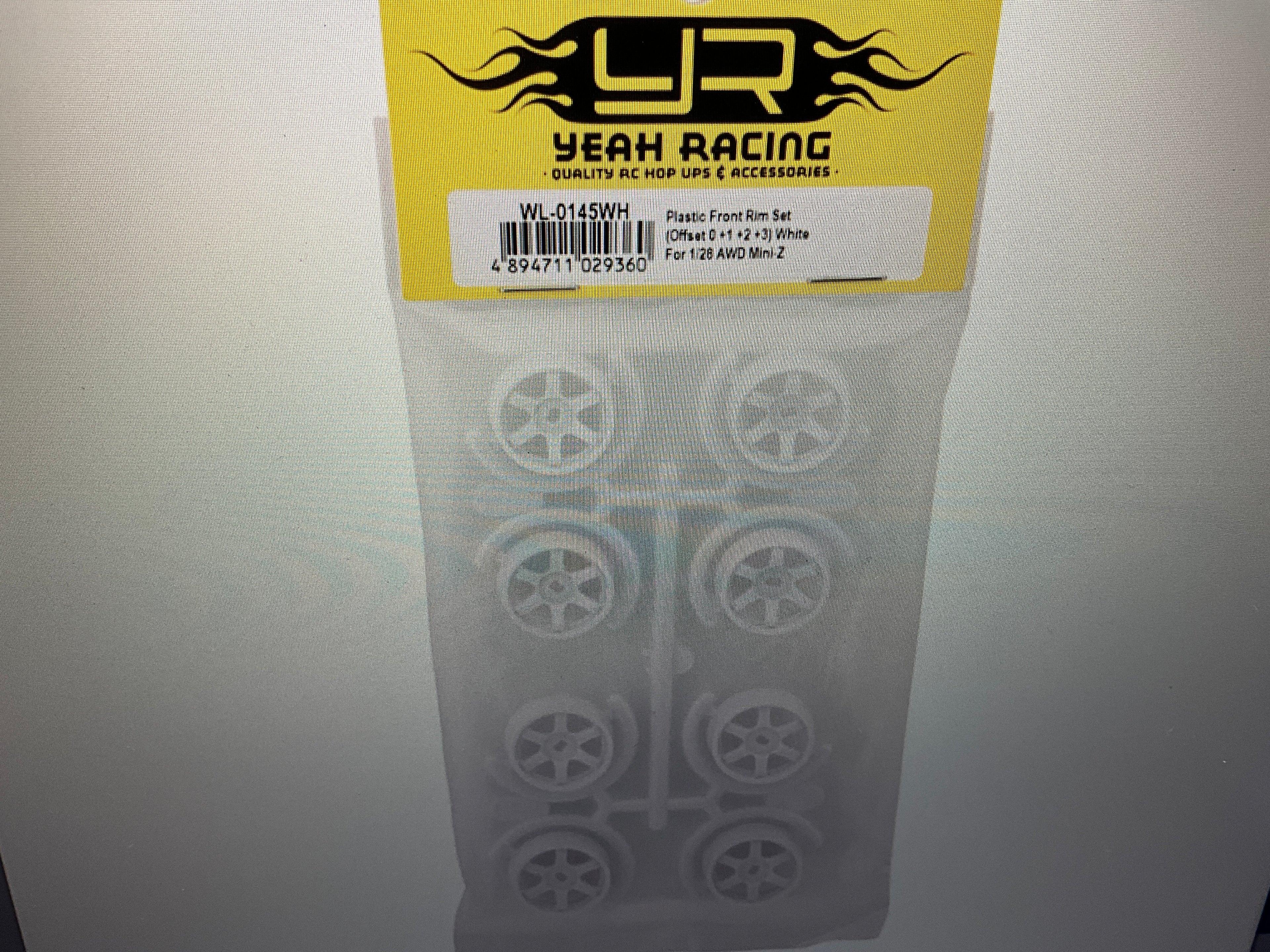 Yeah Racing Mini-Z AWD 8.5mm 5-Spoke Narrow Rims Set (White) (0mm/+1mm/+2mm/+3mm)