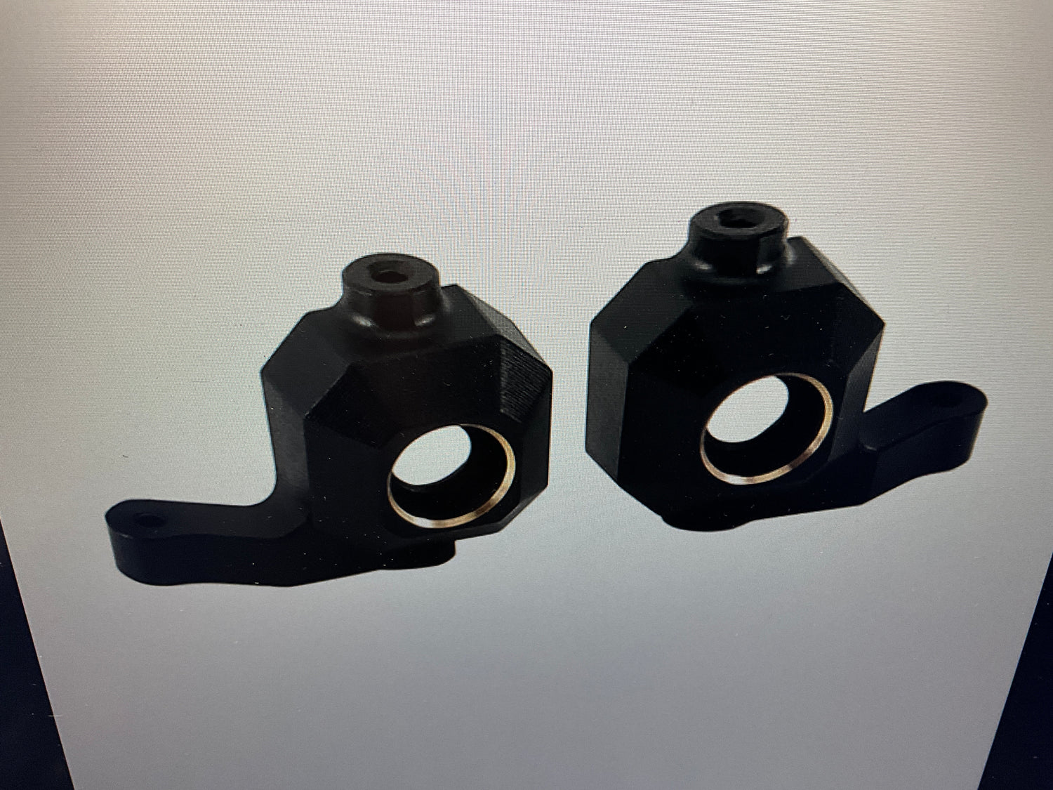 INJORA Black Brass Steering Knuckles for 1/18 HPI Venture18