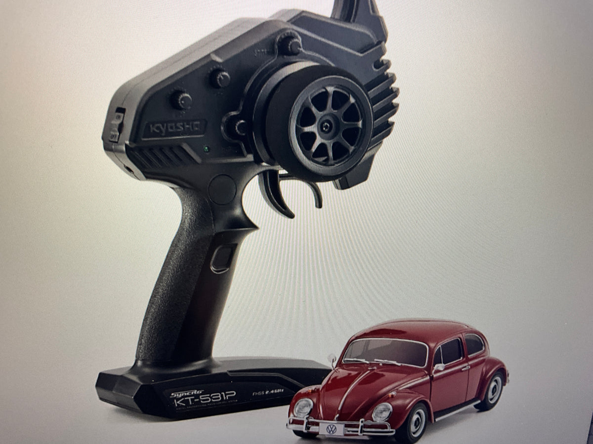 Kyosho MR-04 RWD Mini-Z Readyset w/Volkswagen 1300 Beetle 1966 Body (Ruby Red) w/KT-531P 2.4GHz Radio