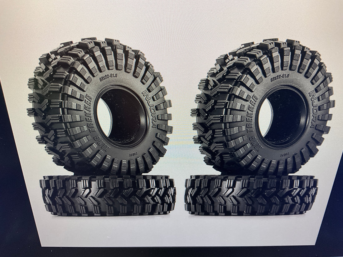INJORA 1.0" 62*22mm King Trekker G2 Tires (T1014) (4)