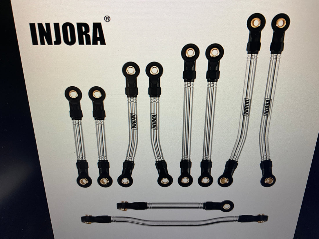 INJORA Stainless Steel High Clearance Links &amp; Steering Links Set for 1/18 HPI Venture18