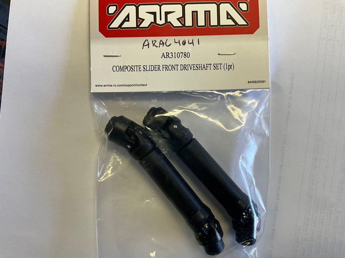 ARRMA Composite Front Slider Driveshaft Set: 4x4 AR310780