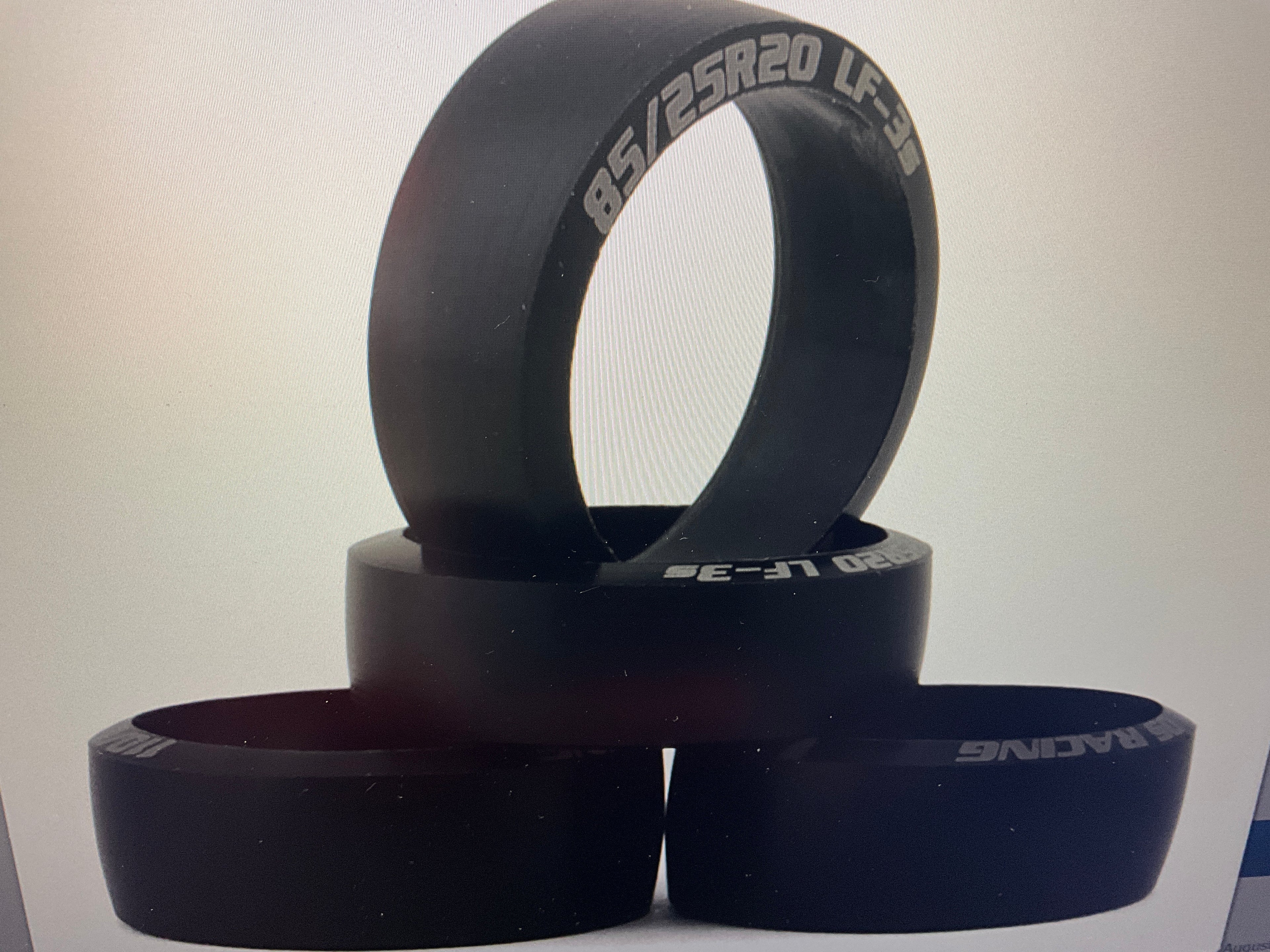 DS Racing Mini-Z Low Profile 8.5mm Front &amp; 11mm Rear Drift Tires (4) (20mm) (LF-3S)