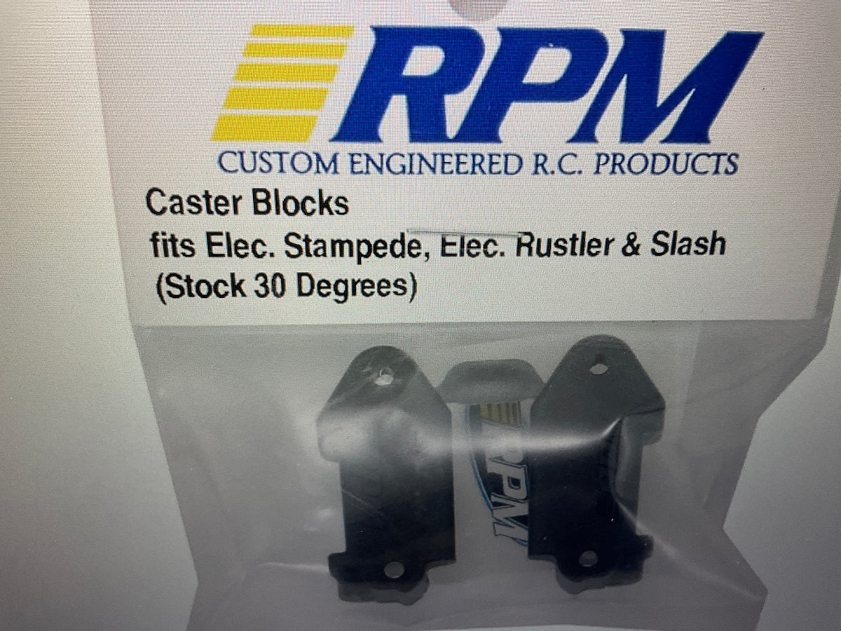 RPM 30 Deg Caster Block Set for Traxxas Rustler/Stampede/Slash (Black) (2)