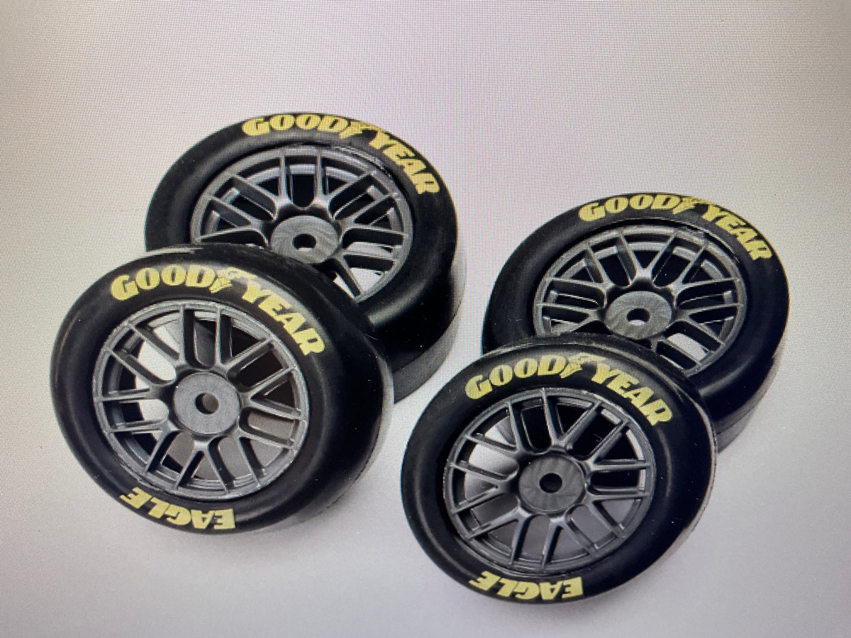 Losi Goodyear Eagle Mounted Tires, Soft (4): NASCAR
