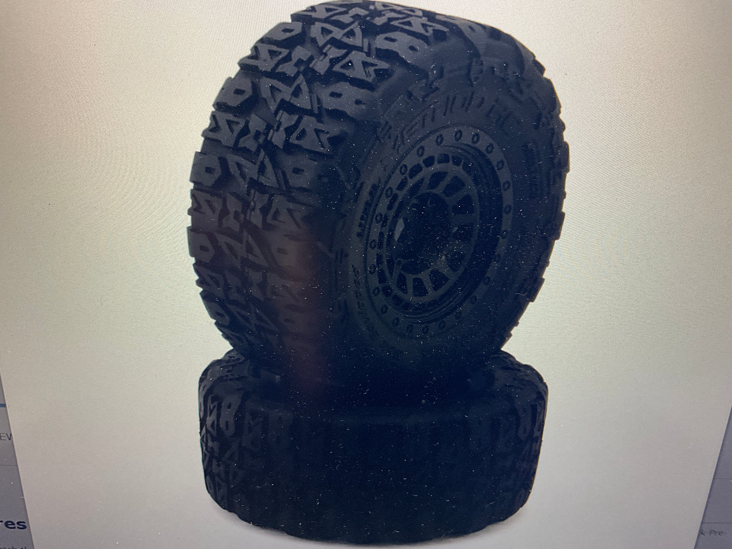 Method RC Terraform V2 Belted 1/8 Monster Truck Pre-Mounted Tires w/17mm Hex &amp; Array Wheels (Black) (2)