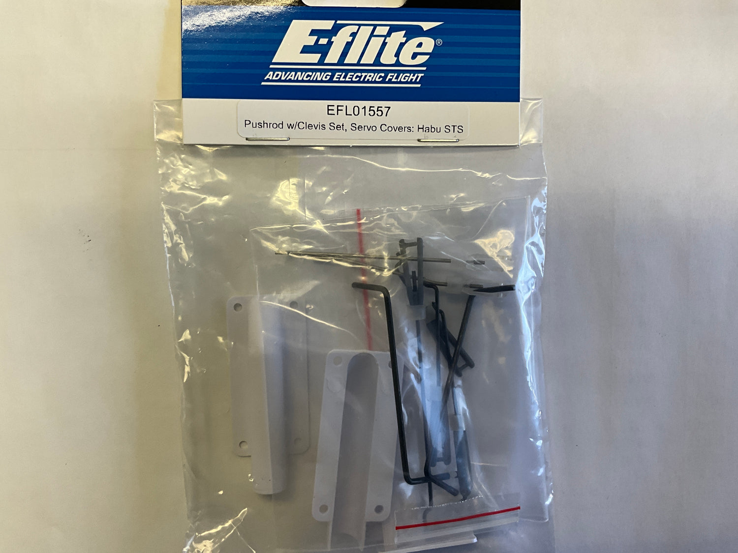 E_FLITE Pushrod with Clevis Set Servo Covers: Habu STS, SS 70mm EDF